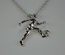 female soccer pendant