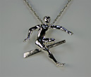 male hurdler pendant